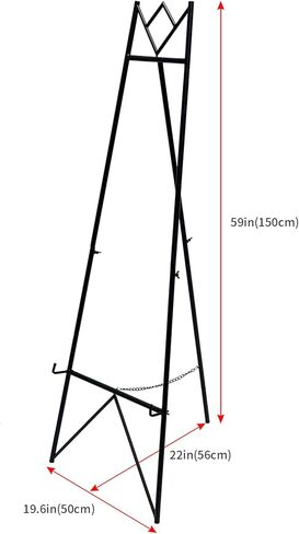 58 Inch Iron Adjustable Arts & Crafts Easels,Metal Easel Stand with Chain Support for Mirror,Floor Easels for Display Wedding Sign(Gold) in Kuwait