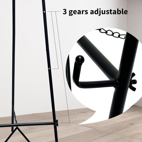 58 Inch Iron Adjustable Arts & Crafts Easels,Metal Easel Stand with Chain Support for Mirror,Floor Easels for Display Wedding Sign(Gold) in Kuwait