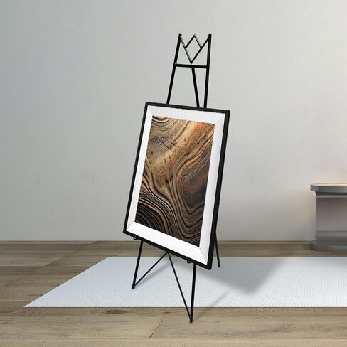 58 Inch Iron Adjustable Arts & Crafts Easels,Metal Easel Stand with Chain Support for Mirror,Floor Easels for Display Wedding Sign(Gold) in Kuwait