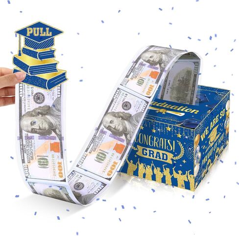 Graduation Money Box for Cash Gift Pull,Gold Black Graduation Gifts Surprise Money Box with Pull Out Happy Graduation Congrat Grad Card for Class of 2025 Graduation Party Supplies High School College in Saudi Arabia