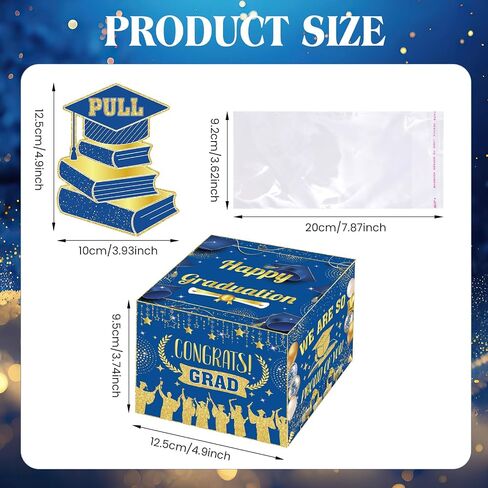 Graduation Money Box for Cash Gift Pull,Gold Black Graduation Gifts Surprise Money Box with Pull Out Happy Graduation Congrat Grad Card for Class of 2025 Graduation Party Supplies High School College in Saudi Arabia