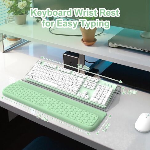 iCasso Ergonomic Keyboard Stand and Wrist Rest Pad,Memory Foam with Wrist Support for Computer Laptop,Non-Slip Arm Rest Wrist Guard with Acrylic Tilted Holder for Home,Office,Gaming(Blue) in Saudi Arabia