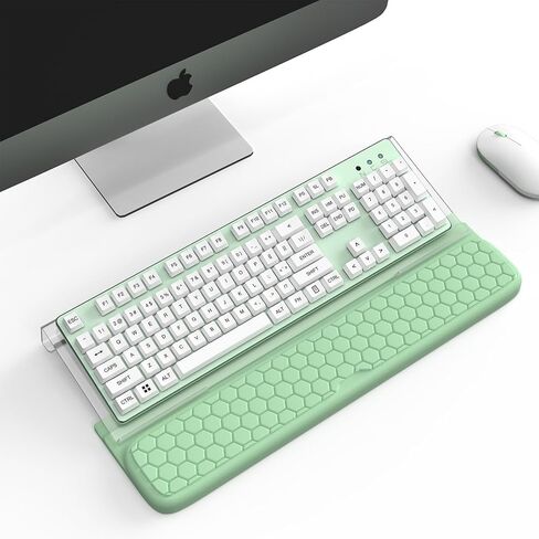 iCasso Ergonomic Keyboard Stand and Wrist Rest Pad,Memory Foam with Wrist Support for Computer Laptop,Non-Slip Arm Rest Wrist Guard with Acrylic Tilted Holder for Home,Office,Gaming(Blue) in Saudi Arabia
