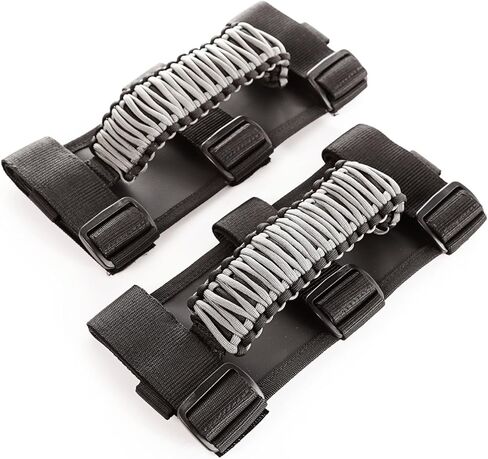 Rugged Ridge | Grab Handle Kit, Paracord, Red/Black | 13505.31 | Fits 1955-2024 Jeep CJ/Wrangler; 2020-2024 Jeep Gladiator in Kuwait