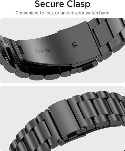 Miimall Metal Band متوافق مع Amazfit T-rex 3 ، مقاوم للماء ، خفيفة الوزن ، حزام بديل للنساء متين للنساء ، سوار معصم قابل للتعديل ، سوار من الفولاذ المقاوم للصدأ 22 مم لـ Amazfit T-Rex 3 in Kuwait
