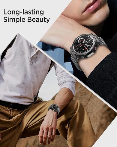 Miimall Metal Band متوافق مع Amazfit T-rex 3 ، مقاوم للماء ، خفيفة الوزن ، حزام بديل للنساء متين للنساء ، سوار معصم قابل للتعديل ، سوار من الفولاذ المقاوم للصدأ 22 مم لـ Amazfit T-Rex 3 in Kuwait