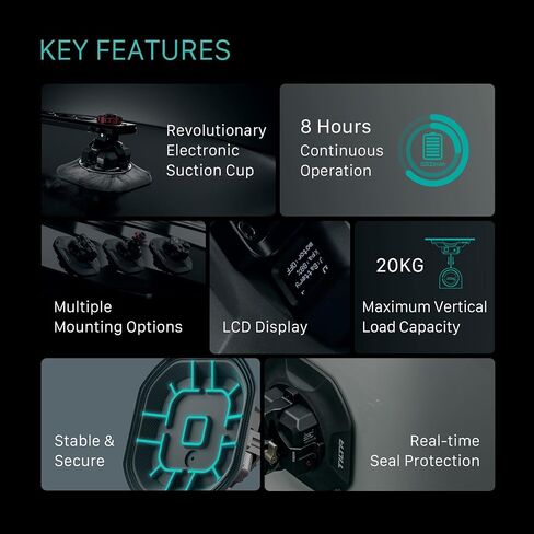 Tilta Hydra Cupt Electronic Cup (4.5 ″) مع شريحة تصاعد متعددة الوظائف الرسوم بسرعة عبر PD USB-C | تحسين الشفط | اكتشاف ضغط الهواء in Kuwait