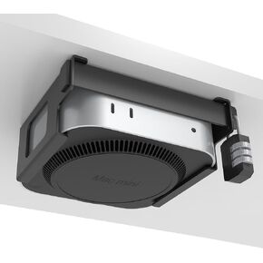تحت المكتب MOUNT لـ MAC MINI M4/M4 PRO | قوس معدني مضاد للسرقة مع قفل كلمة المرور وحشو الحماية | التثبيت المخفي المتوافق مع VESA (مكتب/شاشة)