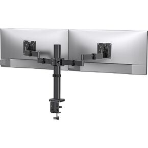 ErGear Dual Monitor Stand, Heavy-Duty Monitor Mounts for 2 Monitors Up to 32", Fully Adjustable with Tiered Arms for Extra Height, Sturdy Design to Minimize Sagging, Supports 22 lbs per Arm