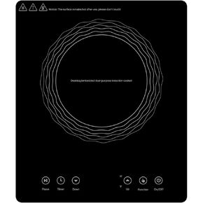 1800W Electric Induction Burner with LED Display, Built-in Design, Touch Panel, 4 Hours Timer, Programmable, Portable Induction Cooktop for Home Kitchen