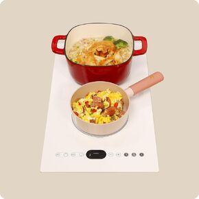 2 Burner White Induction Cooktop - Portable, 110 - 120V Plug - in Electric, 9 Power Levels, Child Safety Lock - Versatile for Kitchen, RV, and Outdoor Camping