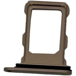 2Pcs Single SIM Card Tray Holder Slot Replacement for iPhone 16 Pro / 16 Pro Max, Desert Titanium