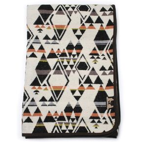 Ruth&Boaz Outdoor Wool Blend Blanket Ethnic Inka Pattern(Q) (Q-Navy, Normal)