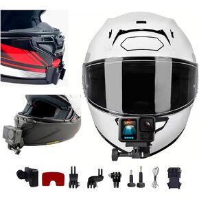 Customized for The Shoei X15, a Helmet Chin Mount ，That Keeps The Camera Lens in The Center Position Compatible with GoPro Hero, Insta360, DJI, Adjustable Camera Bracketa
