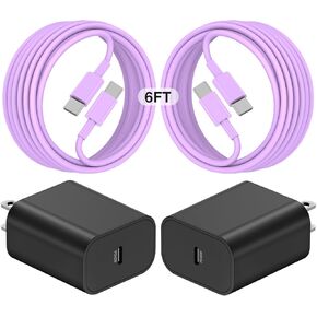 45W Super Fast Charger USB C for Samsung, 6FT/10FT Type C Charger Fast Charging Cable for Samsung Galaxy S24+Ultra,USB C Cord Android Phone Charger Block for Samsung Galaxy S23 S22 S21 S20+Ultra Plus
