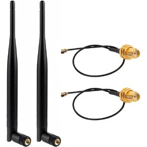 2 Pack 915MHz LoRa Antenna Indoor 5dBi Gain Omni SMA Male Connector for LoRa and Meshtastic + IPEX Antenna Cable