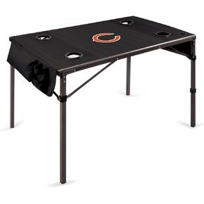 PICNIC TIME NFL New Orleans Saints Travel Table Portable Folding Table, Camping Table, Outdoor Table with Carry Bag, (Black)