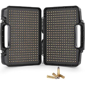 640 Rounds 22LR Ammo Case, Portable Hard Ammo Storage Box, Lockable Travel Bullet Safe Storage Box for 22LR, 22 Long, 22 Stinger
