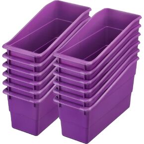 Really Good Stuff Durable Magazine, Book, Folder and File Holders – Ideal for Narrow or Vertical Storage Needs – Instantly Color Code Your Classroom – Choose from 22 Colors (Single Color Set of 12)