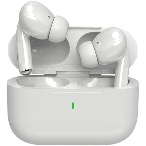 Wireless Earbuds, Bluetooth 5.3, HiFi Stereo Sound, 20H Battery Life, Touch Control, White