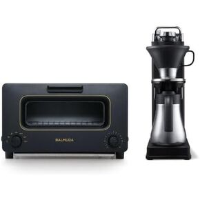 BALMUDA Combo Pack in Black | BALMUDA The Toaster Black & BALMUDA The Brew | Steam Toaster & Automatic Pour Over Coffee Maker