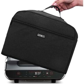 Dust Cover Compatible with Ninja FG551/DG551 Foodi Smart XL Grill and Accessories,Water Resistant Air Fryer Cover with 6 Storage Pockets,Black