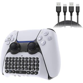 MENEEA 2 Pack 10FT Charging Cable and Wireless Controller Keyboard for PS5