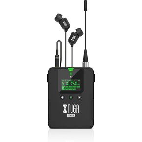 XTUGA SEM200 2 Channel Stereo Wireless in Ear Monitor System 2 Rechargeable Bodypacks UHF Stage Monitoring with Bluetooth Wireless in Earphone for Studio (2 Receiver + 1 Transmitter)