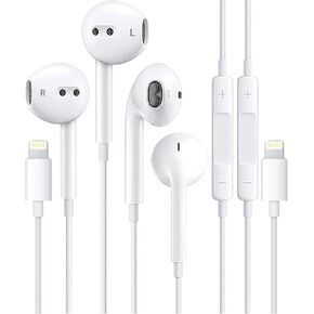 iPhone Wired Earphone, 2Pack Bluetooth Earbuds with Lightning Connector, [MFi Certified] with Microphone Volume Control Music and Calling Headphones for iPhone 14/13/12/11/SE/X/XR/XS