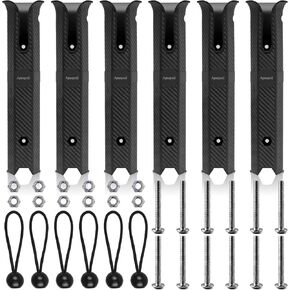 6Pcs Plastic Fishing Rod Holders Racks for Boat, Tube Fishing Rod Pole Side-Mount with Screws