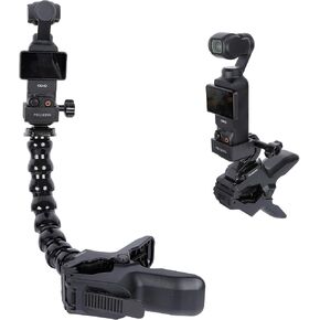 PellKing Gooseneck Jaws Flex Clamp Mount for DJI Osmo Pocket 3 & GoPro 13 12 11 10 9 8 7 6 5 Insta360 X4 X3 X2 X DJI Osmo Action 5 Pro 4 3 2 Cameras