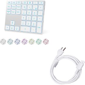 Tri-Mode Aluminum Numpad & Replacement 143W Power Cord for iMac