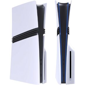 White Panels Side Disc Plate ABS Replacement Faceplate Hard Shell Case Covers for PS5 Pro Disc Version Digital Version (Digital Version)