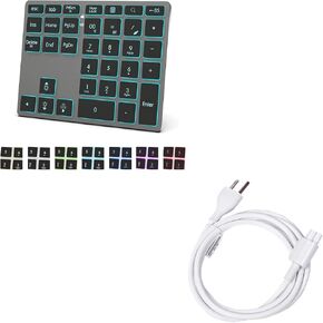 Tri-Mode Aluminum Numpad & Replacement 143W Power Cord for iMac