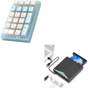 Tri-Mode Mechanical Numpad & 7-in-1 External CD/DVD Drive for Laptop