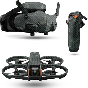 Carbon Fiber Drone Skin Compatible with DJI Avata 2 Bundle (2024) - Green Marble - Premium 3M Vinyl Protective Wrap Decal Cover - Easy to Apply | Crafted in The USA by MightySkins