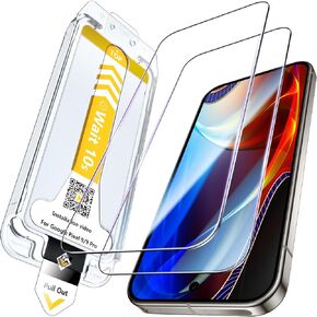 EGV 2 Pack for Google Pixel 9 Screen Protector Google Pixel 9 Pro Military Grade Shatterproof Full Coverage [Auto-dusting] Tempered Glass Pixel/Pixel 9 Pro Screen Protector, One-Pull Install