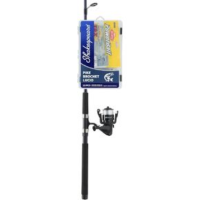Shakespeare Catch More Fish Spinning Reel and Fishing Rod Combo with Kit