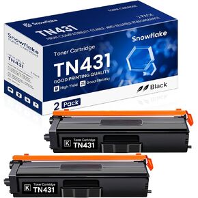 TN-431BK TN431BK Compatible TN431 TN-431 TN431BK Black Toner Cartridge Replacement for Brother 431 TN431 TN-431 HL-L8360CDW MFC-L8900CDW MFC-L8610CDW Printer (2 Black).