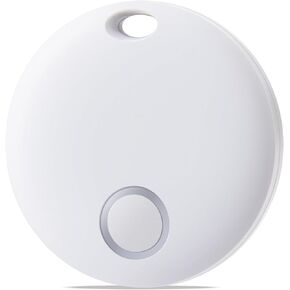 Reyke Key Finder, Bluetooth Luggage Tracker Tag Item Locator for Keys, Wallet, Suitcase and More, Works with Apple Find My (iOS only), IP67 Waterproof, Replaceable Battery, 1 Pack White