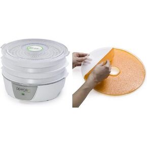 Presto 06300 Dehydro Electric Food Dehydrator and National Presto Dehydro Electric Food Dehydrator Fruit Roll Sheets Bundle