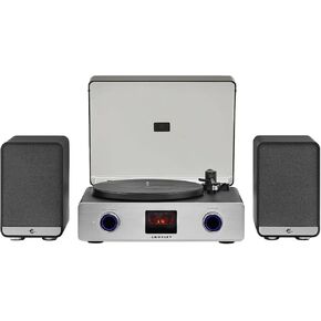 Crosley C92A-BK Belt-Drive Bluetooth Record Player Turntable with Speakers, Vacuum Tube Preamp, and Moving Magnet Audio-Technica Cartridge, Black