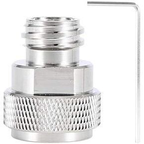 CO2 Cylinder Refill Adapter Replacement Brass Canister Conversion for Soda Maker Home Machine(Silver)