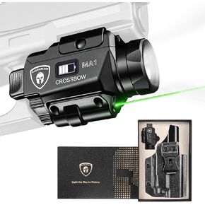 Warriorland MA1 Laser Light Combo Holster Fit for S & W SD9 VE / SD40 VE ، 800-LUMEN LED GUN FLALLING و GREEN LASER PISTOL LIGHT & HAND HAND IWB Holster ، قابل لإعادة الشحن | مؤشر طاقة الشاشة