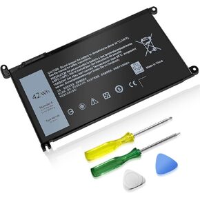 WDX0R Laptop Battery Replacement for Dell inspiron 13 14 15 7000 5000 Series 5379 5567 5570 5579 7378 7573 7579 Latitude 3500 3400 3340 3580 3590 3480 3490 3189 3390 3190 P69G P58F 3CRH3 42Wh 11.4V