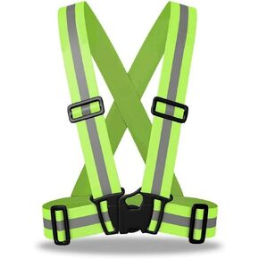 Elastic High-Vis Reflective Vest, Visibility Adjustable Safety Gear for Running/Cycling/Hiking, Night Sports & Work