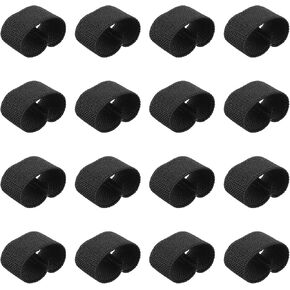 16PCS Belt Keepers Elastic Nylon Belt Loop Strap Organizers Backpack Straps Holder Retainer Band Duty Police Military Equipment Accessories for 1.5" Wide Belts/Straps (Black)