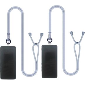 2 Universal Phone Wrist Strap Lanyard Nylon Lanyards Straps Compatible with Most Cell Mobile Phones Black