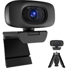 4K Webcam for Streaming Webcam for PC, 1/2.5'' Sensor, Autofocus, 2 Noise Reduction Mics, Built-in Privacy Cover, for PC/Zoom/Skype/Team/Laptop/MacBook/Windows