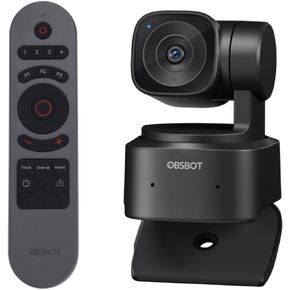 OBSBOT Tiny SE 1080P 100FPS Webcam & Remote Combo,AI Tracking PTZ Streaming Camera with 1/2.8" Sensor, Gesture Control, Dual ISO, Staggered HDR, Web Camera for Desktop Computer, Laptop, Meeting, Video
